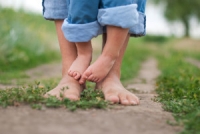 Walking Barefoot Inside and Outside